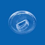 Cârlig închis - bază rotundă ø 22 mm - transparent - cu 2 chei