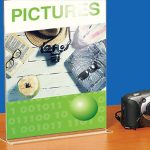 Suport vizual vertical din Material acrilic
